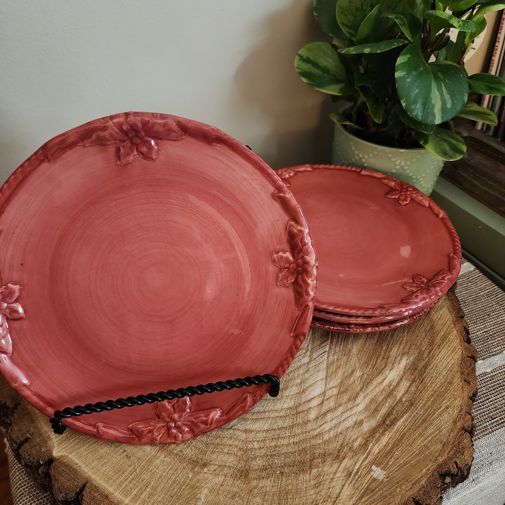 Hand Painted Tracy Porter Winterland Collection Plates - Set of 4